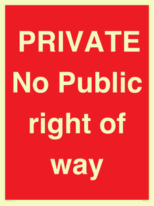 PRIVATE No Public right of way